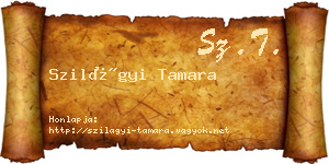 Szilágyi Tamara névjegykártya