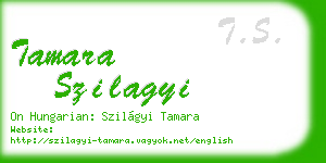 tamara szilagyi business card