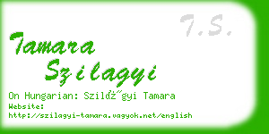 tamara szilagyi business card